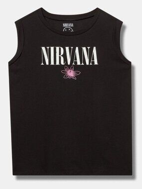 Torrid 2 2x Nirvana Sleeve Embroidered Tank Top Graphic Tee t-shirt
